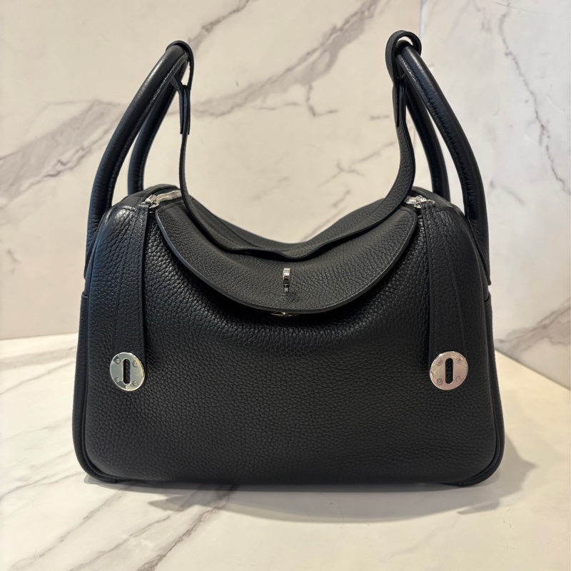 Hermes黑拼棕Lindy 30cm-0