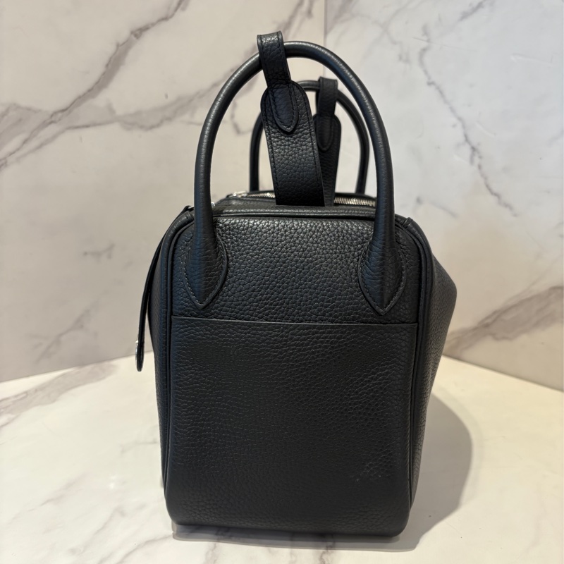 Hermes黑拼棕Lindy 30cm-1