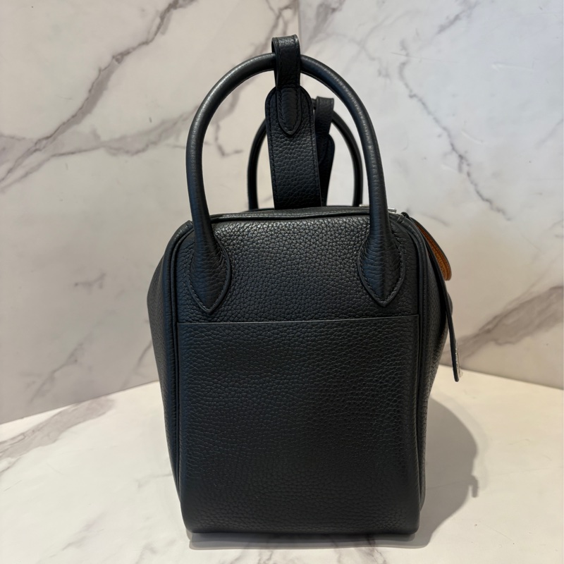 Hermes黑拼棕Lindy 30cm-3