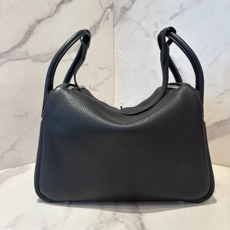 Hermes黑拼棕Lindy 30cm-8