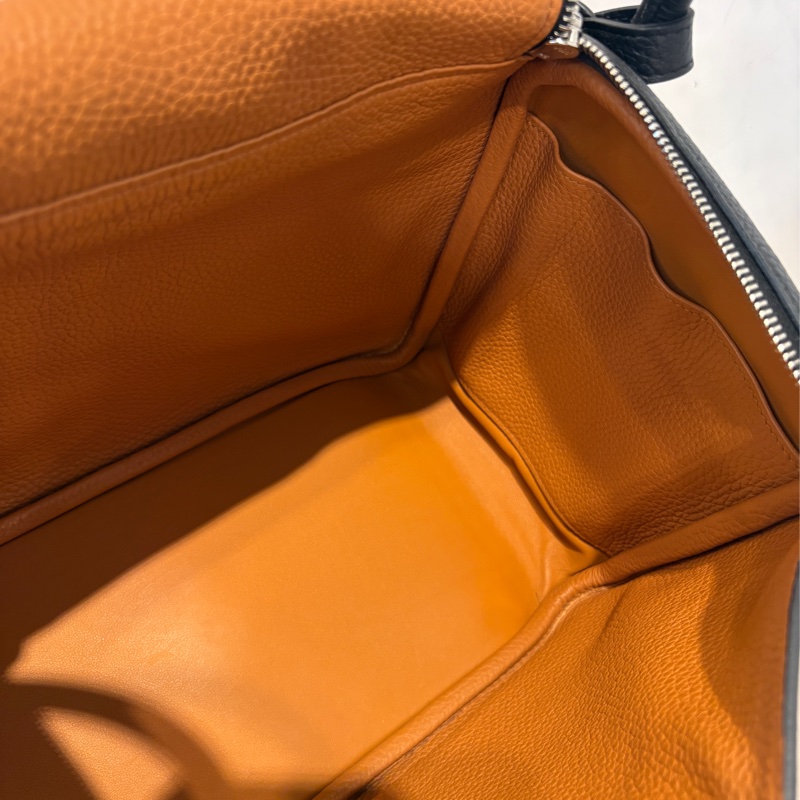 Hermes黑拼棕Lindy 30cm-12