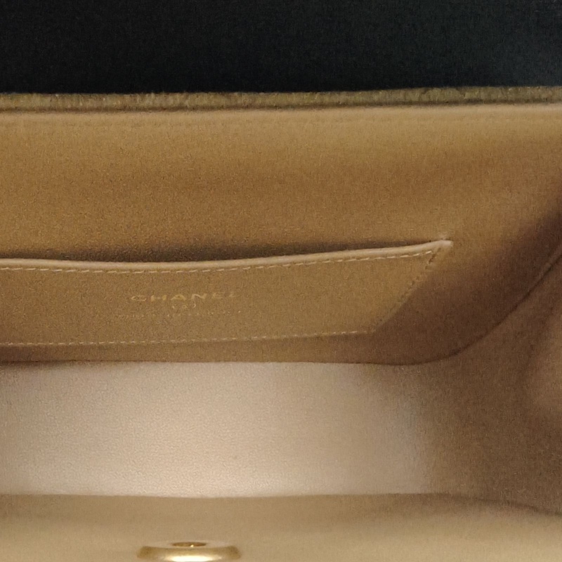 CHANEL 25A手工坊豎版口蓋包拼色羊皮/麂皮肩背包-5