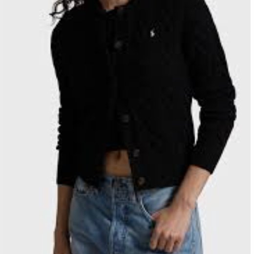 Polo Ralph Lauren 絞花針織羊毛喀什米爾羊毛混紡開襟衫-1