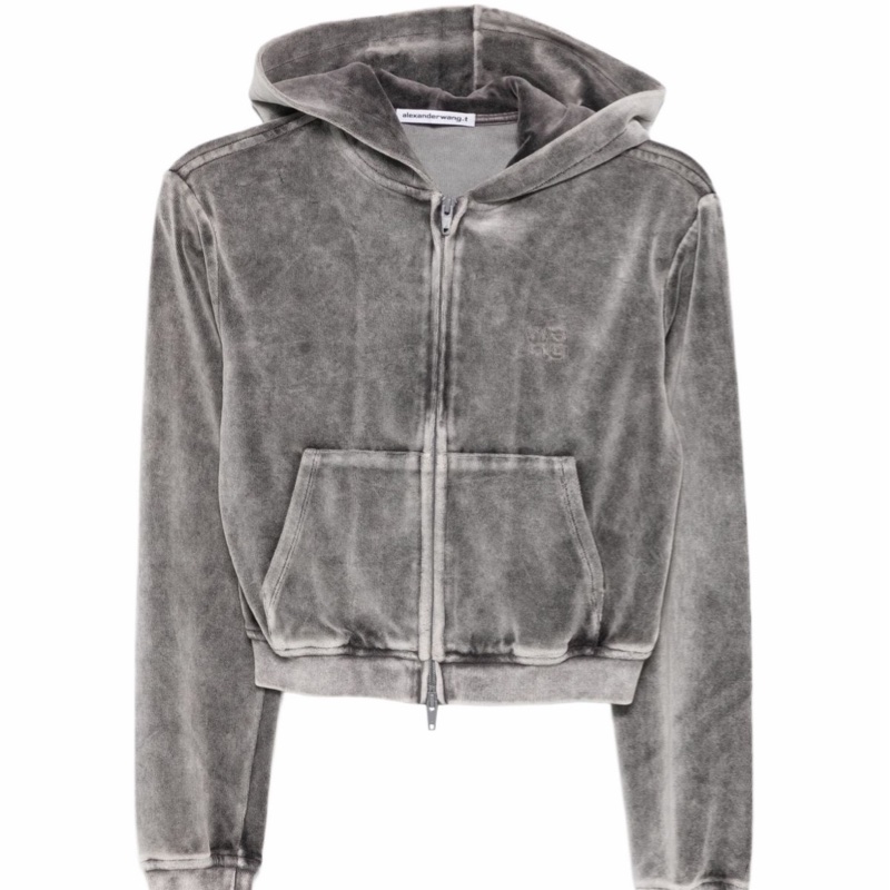 Alexander Wang 女士 天鵝絨連帽衫S碼-0
