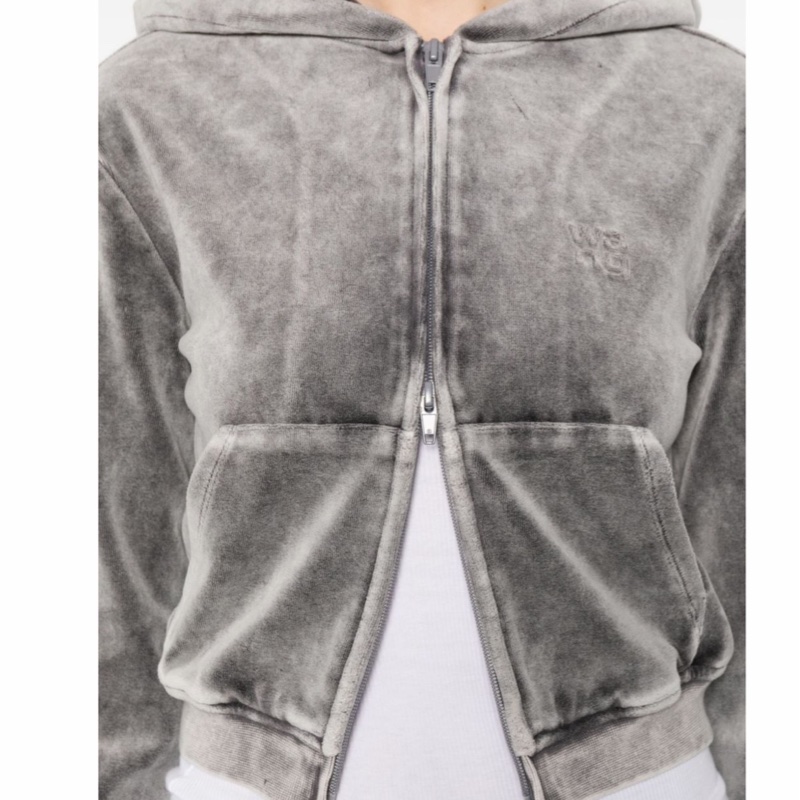 Alexander Wang 女士 天鵝絨連帽衫S碼-1