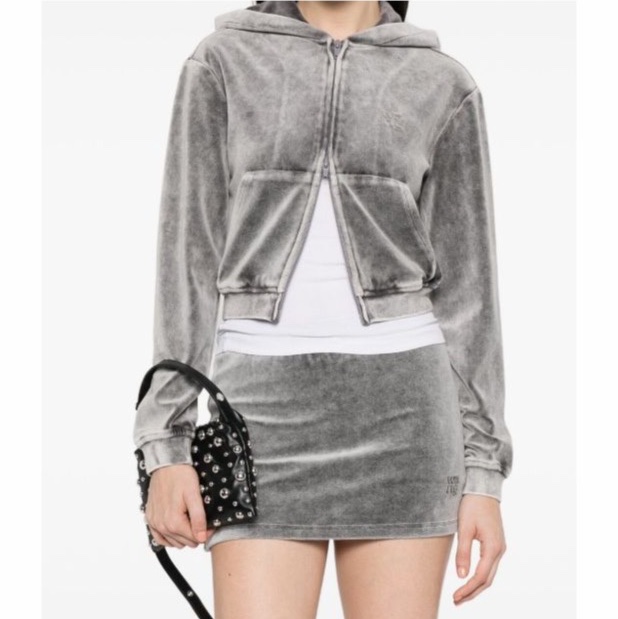 Alexander Wang 女士 天鵝絨連帽衫S碼-2