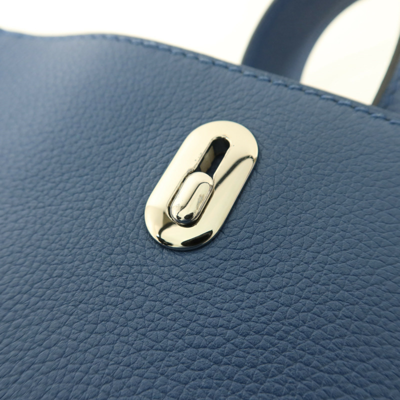 HERMES Evercolor皮革Sac A Dos GR24銀扣背包Bleu Brighton-10