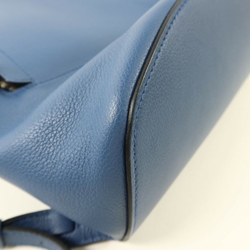 HERMES Evercolor皮革Sac A Dos GR24銀扣背包Bleu Brighton-14