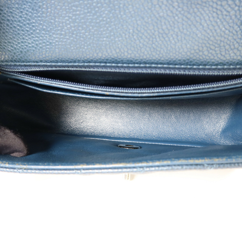 CHANEL 牛皮皮革Classic 20銀扣鏈帶肩背袋-4