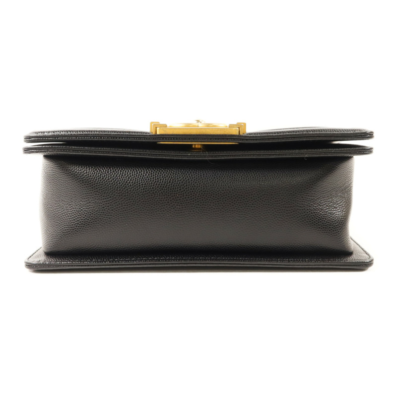 CHANEL 牛皮皮革Boy 20金扣鏈帶肩背袋-3