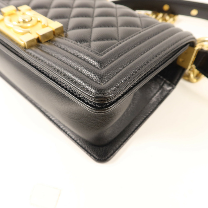 CHANEL 牛皮皮革Boy 20金扣鏈帶肩背袋-13