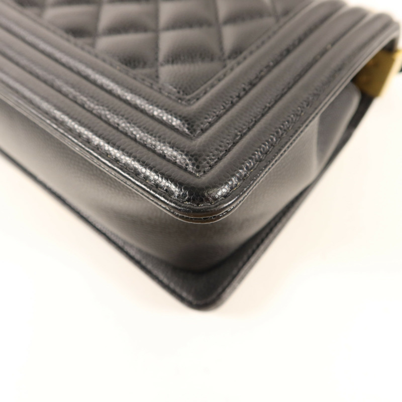 CHANEL 牛皮皮革Boy 20金扣鏈帶肩背袋-15