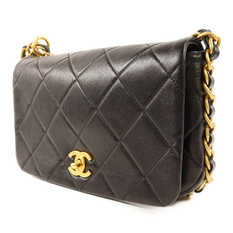 CHANEL 牛皮皮革Chain Shoulder金扣鏈帶肩背袋-2