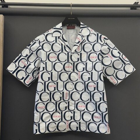 Gucci Maxi Print Fabric Shirt 二手近全新
