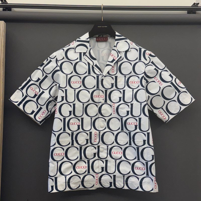 Gucci Maxi Print Fabric Shirt 二手近全新-0