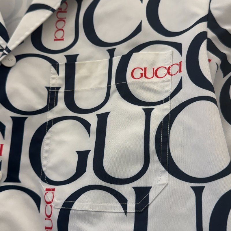 Gucci Maxi Print Fabric Shirt 二手近全新-3