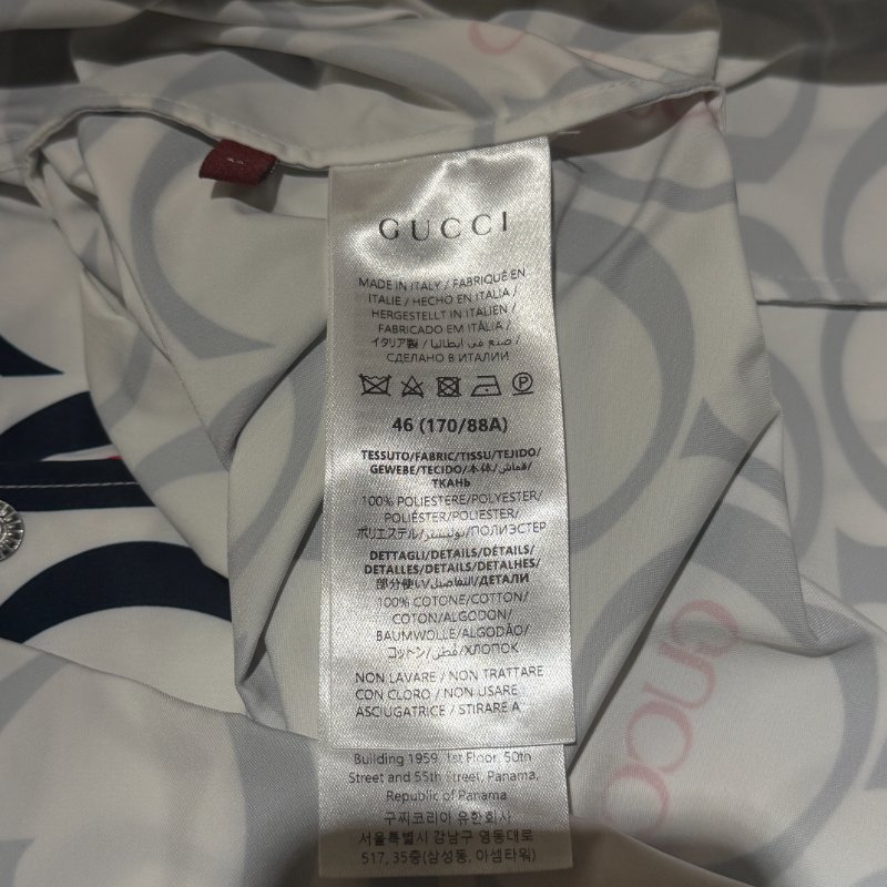 Gucci Maxi Print Fabric Shirt 二手近全新-5