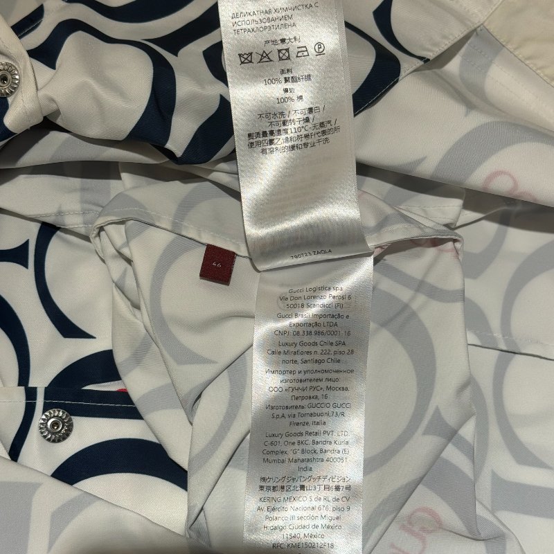 Gucci Maxi Print Fabric Shirt 二手近全新-7