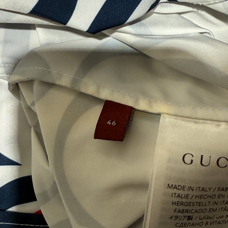 Gucci Maxi Print Fabric Shirt 二手近全新-8