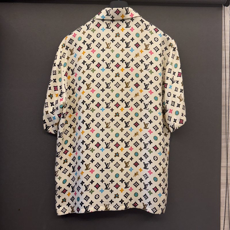 Louis Vuitton Monogram 印花絲綢襯衫 L號 二手-1