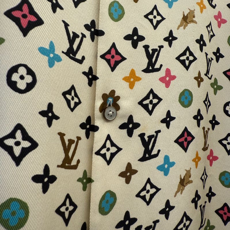 Louis Vuitton Monogram 印花絲綢襯衫 L號 二手-2