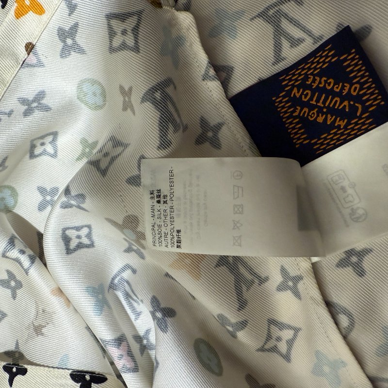 Louis Vuitton Monogram 印花絲綢襯衫 L號 二手-5