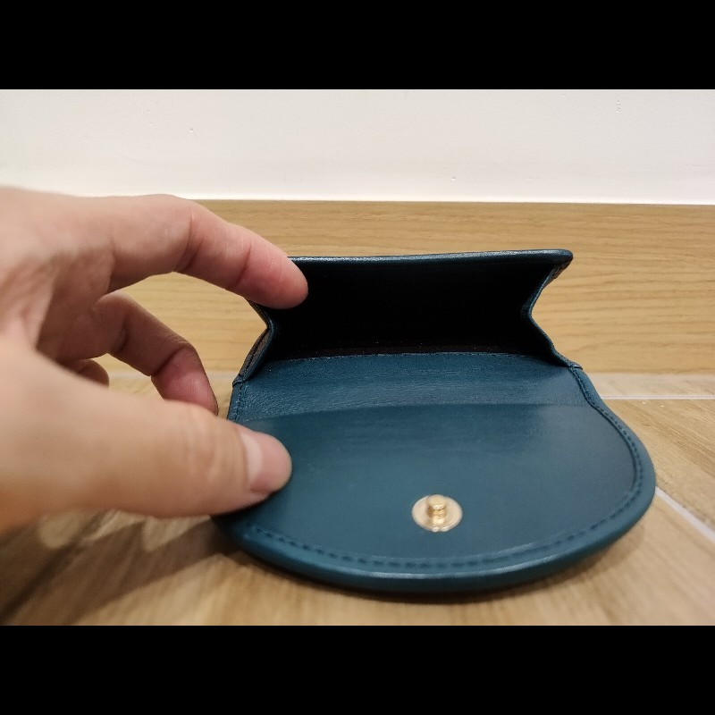 Gucci  GG LOGO 礦石綠色牛皮 蜥蜴皮紋 金釦 短夾 錢包 零錢包 信用卡夾 限量商品-12