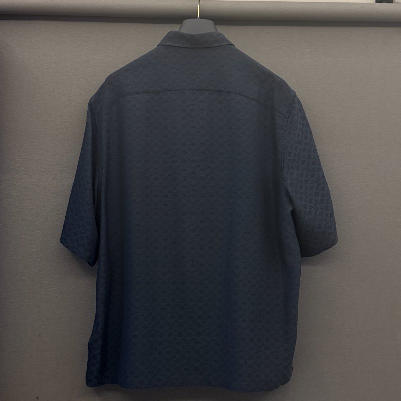 Louis Vuitton Monogram 印花短袖絲質襯衫 二手L號-1