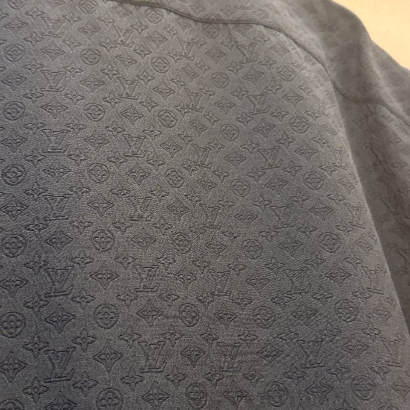Louis Vuitton Monogram 印花短袖絲質襯衫 二手L號-3