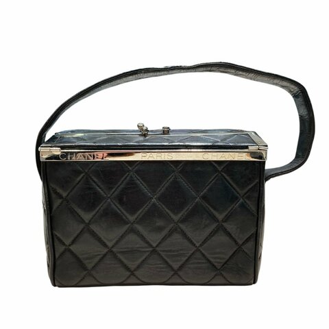 CHANEL 香奈兒 手提化妝包 黑色