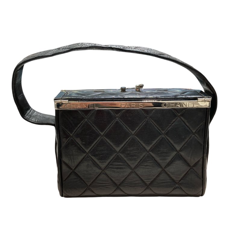 CHANEL 香奈兒 手提化妝包 黑色-1