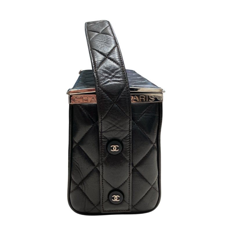 CHANEL 香奈兒 手提化妝包 黑色-5