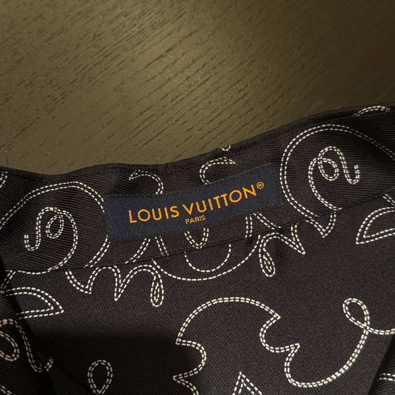 LV 蔓藤靴线绣花刺绣短袖襯衫 M號 二手-3