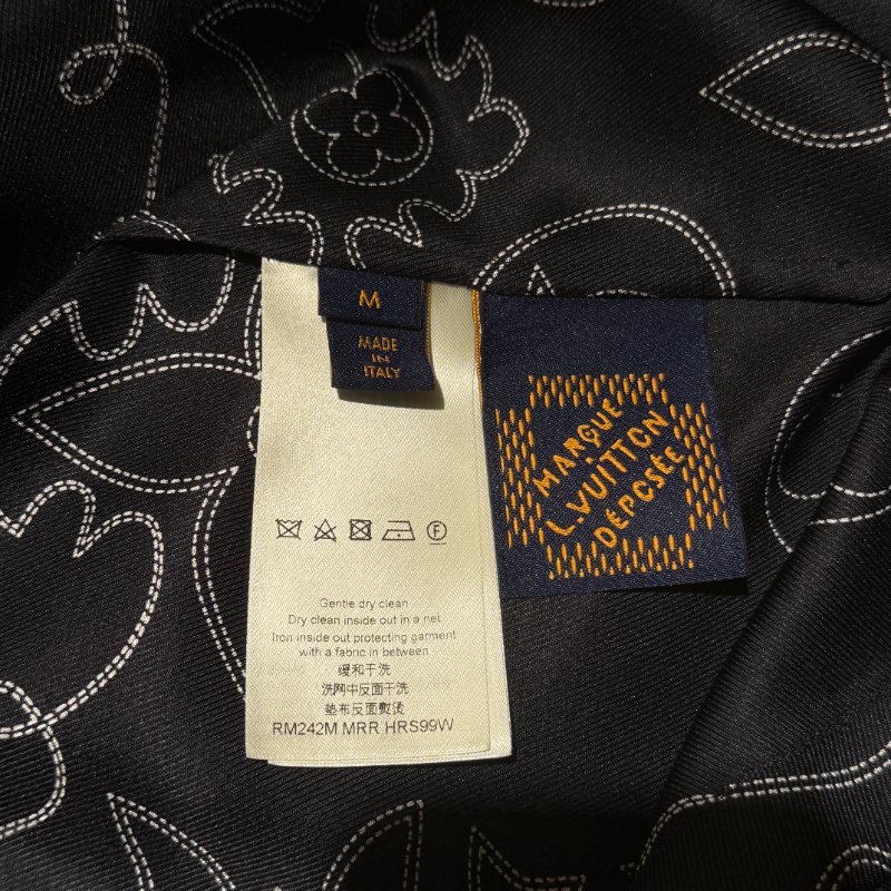 LV 蔓藤靴线绣花刺绣短袖襯衫 M號 二手-4