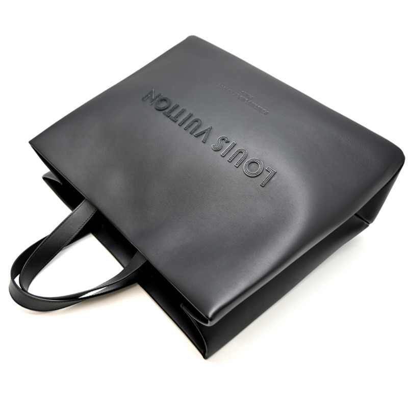 路易威登 Shopper Tote MM 男女手提包 M28309 黑色羊皮-2