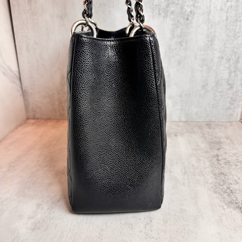 chanel 黑色荔枝皮豆腐包 34x25x13 cm-38