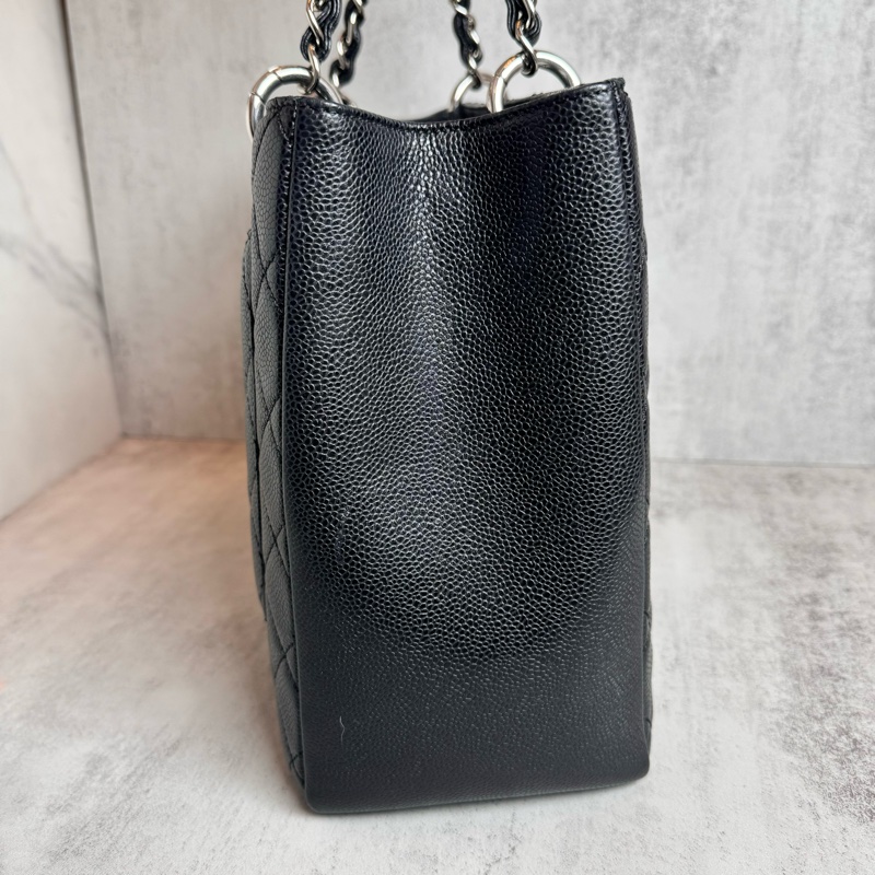 chanel 黑色荔枝皮豆腐包 34x25x13 cm-39