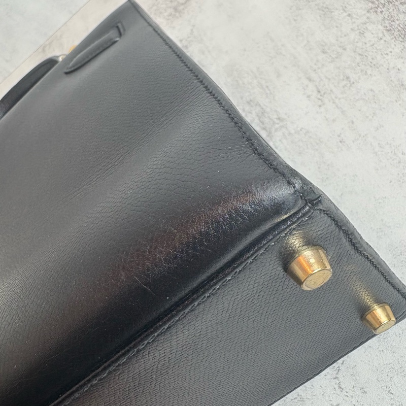 HERMES 黑金kelly32 EPSOM皮-9