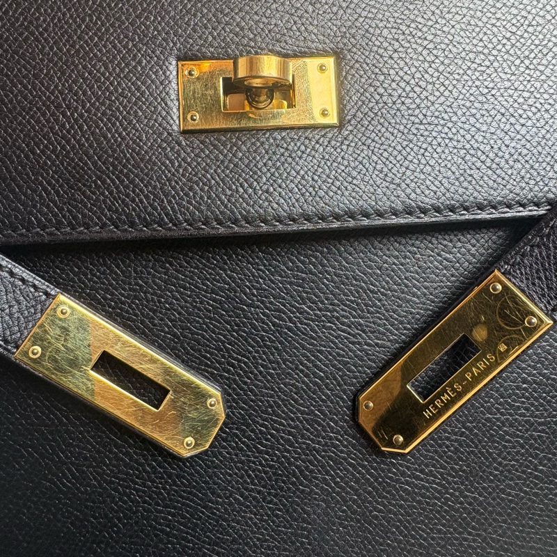 HERMES 黑金kelly32 EPSOM皮-10