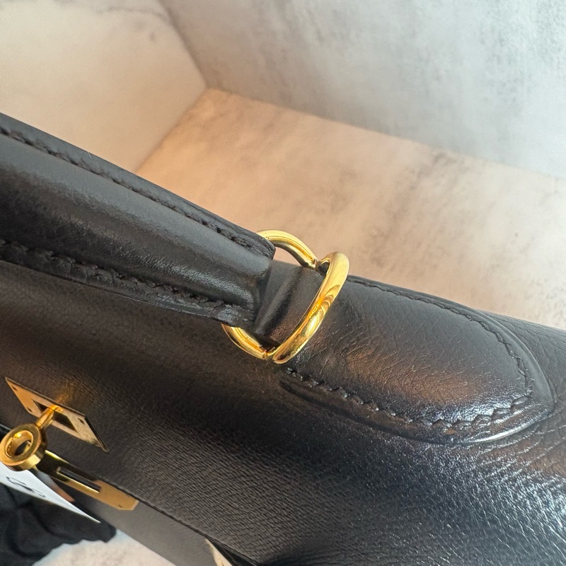 HERMES 黑金kelly32 EPSOM皮-13