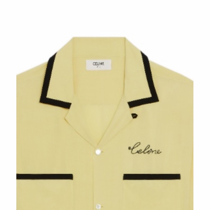 Celine 男士 粘膠纖維保齡球衫SHIRTS CM-37 SHIRTS CM-40 SHIRTS CM-41碼-1