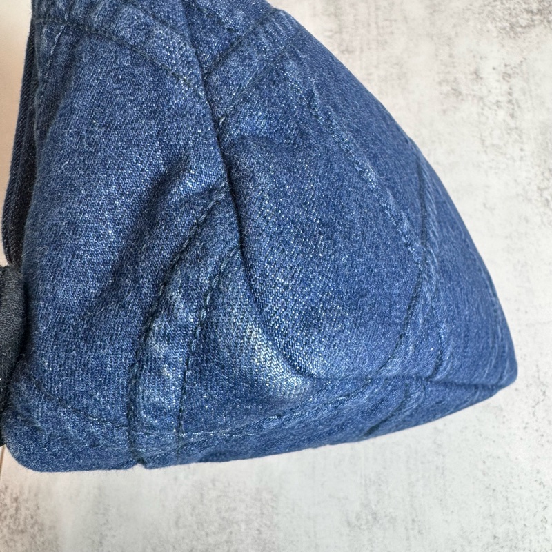 chanel 藍色牛仔 19包 銀鍊 26x8x16CM-9