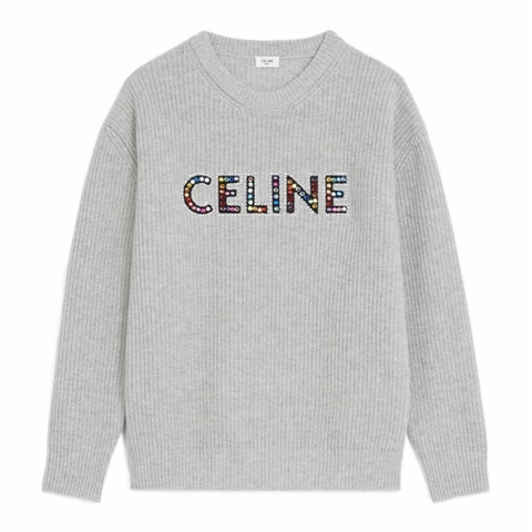 Celine 男士 徽標羅紋毛衣XS S M L XXL碼