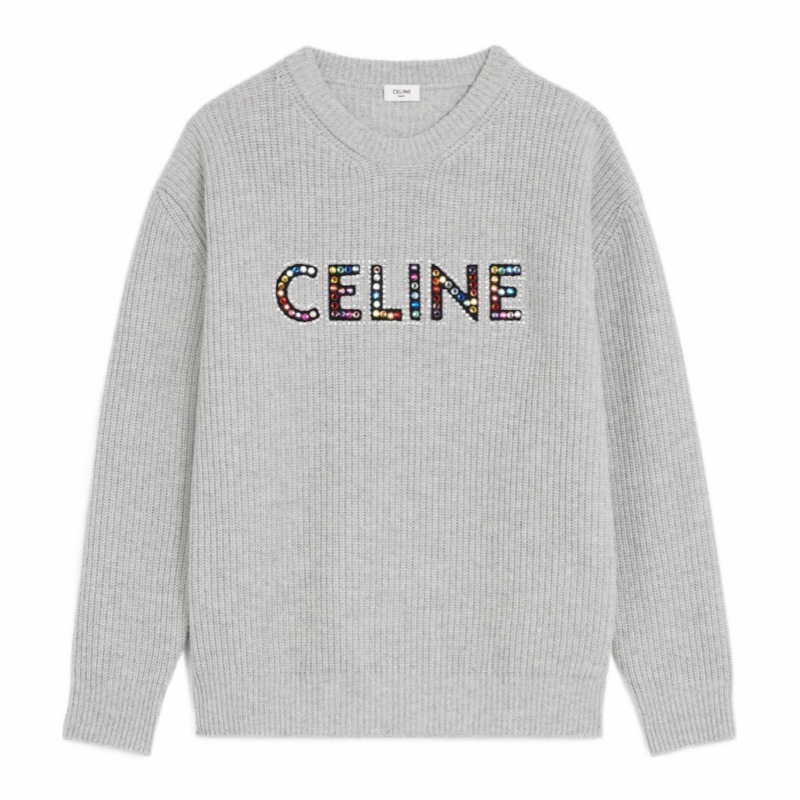 Celine 男士 徽標羅紋毛衣XS S M L XXL碼-4