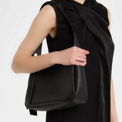 Tory Burch 湯麗柏琦 Romy 黑色 荔紋牛皮 肩背包