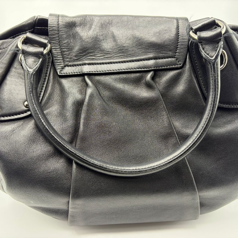 Prada 中古軟皮掀蓋手提包-11