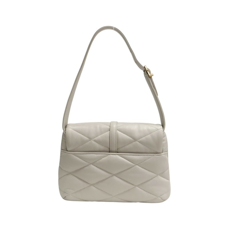 灰白色 菱格紋 羊皮 LE 57 肩背包【SAINT LAURENT YSL 聖羅蘭 】 698567-1