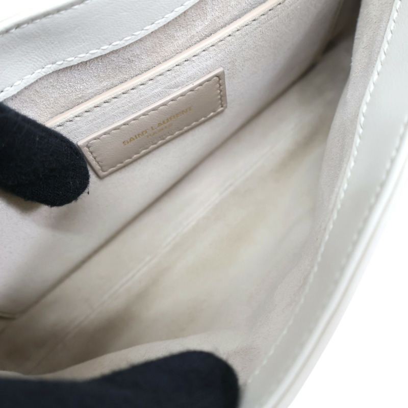 灰白色 菱格紋 羊皮 LE 57 肩背包【SAINT LAURENT YSL 聖羅蘭 】 698567-4