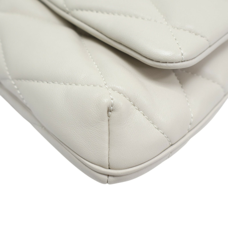 灰白色 菱格紋 羊皮 LE 57 肩背包【SAINT LAURENT YSL 聖羅蘭 】 698567-13