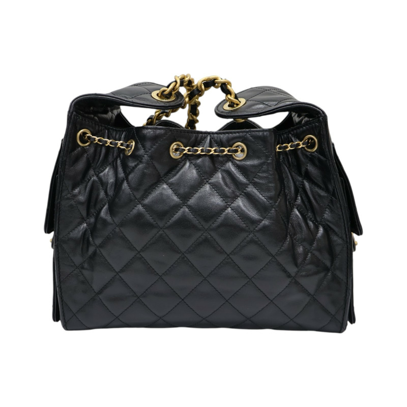 黑色 菱格紋 牛皮 25 小型包 肩背包【CHANEL 香奈兒】 AS5293-1